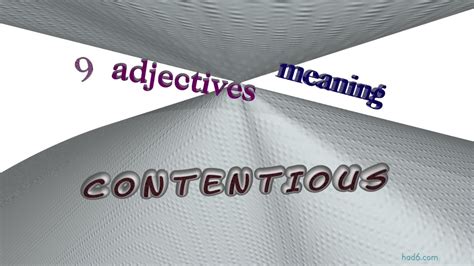 contentious synonym in a sentence