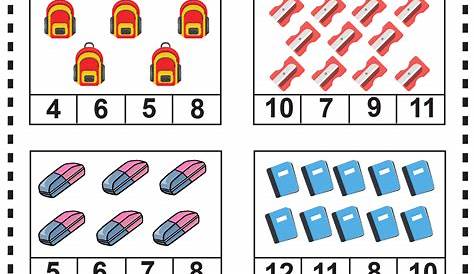 Tarjetas de conteo para trabajar y aprender los números del 1 al 20