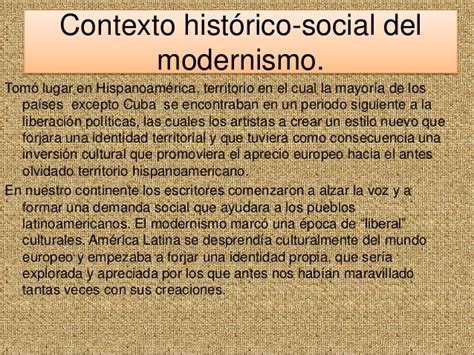 contexto historico social del modernismo
