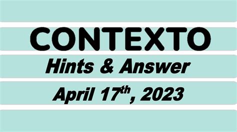 contexto today april 17