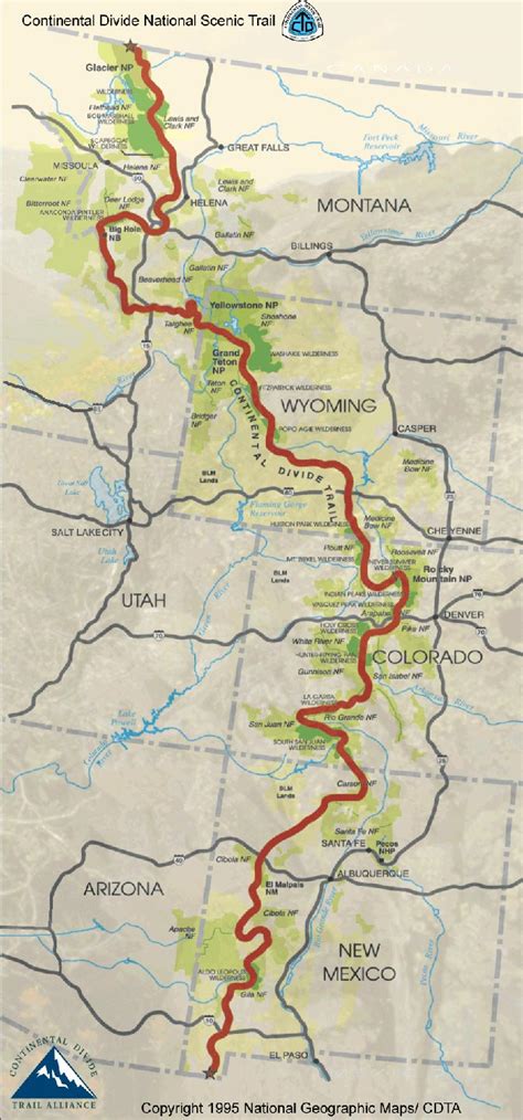 continental divide trail map pdf