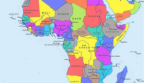 Mapa de África para imprimir | Político | Físico | Mudo | Continente