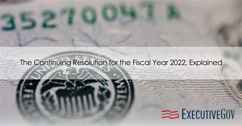 continuing resolution 2022 update