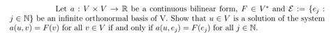 Continuous Bilinear Form