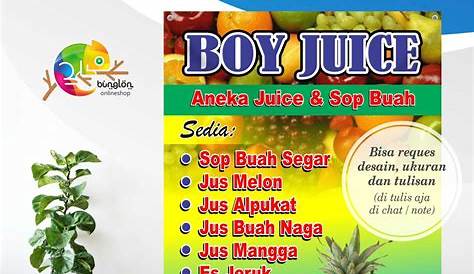 Contoh Desain Banner Atau Spanduk Jus Buah Dan Es Buah Contoh Desain