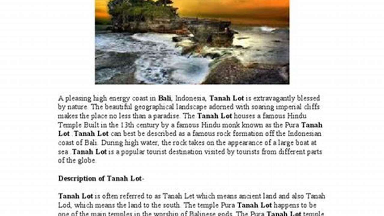 Nikmati Pesona Bali Melalui Descriptive Text Wisata yang Singkat dan Informatif