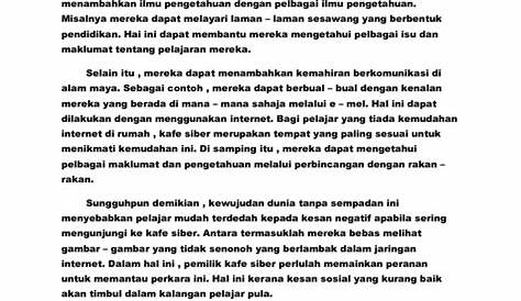 Contoh Karangan Bahasa Melayu Peperiksaan Akhir Tahun Tingkatan2
