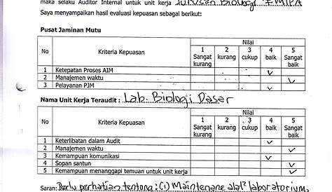 Contoh Laporan Tindak Lanjut Temuan Audit Internal Set Kantor Images