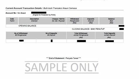 Contoh Salinan Akaun Bank Cimb / Cara Download Penyata Bank Statement