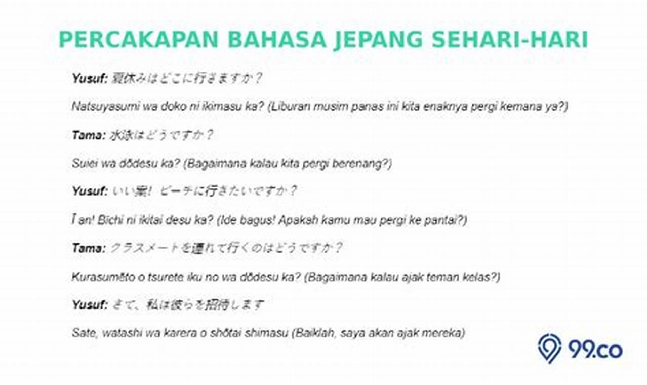 Contoh Percakapan Bahasa Jepang Tentang Liburan