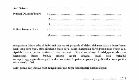 Contoh Surat Pernyataan Keaslian Karya Tulis/Karya Ilmiah | FORMAT