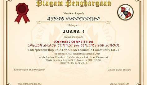 Contoh Piagam Penghargaan Lomba Fls2n | Images and Photos finder