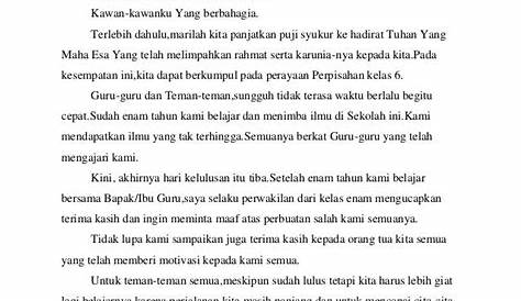 Pidato Perpisahan Kelas 6 | PDF