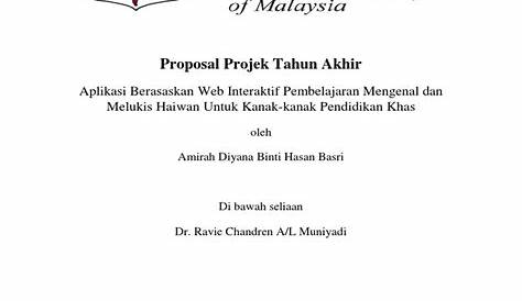 Contoh Proposal Projek Akhir / Contoh proposal proyek kedua, kamu
