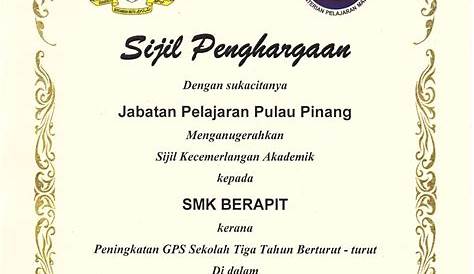 Portal Rasmi PDT Kuala Selangor Sijil Penghargaan Inovasi