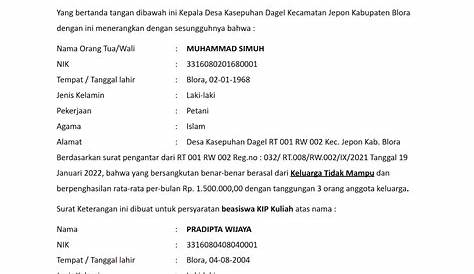 Format Surat Keterangan Tidak Mampu Dari Sekolah - Delinews Tapanuli