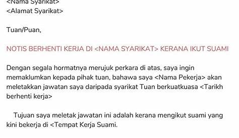 Surat Rasmi Memohon Kerja - Woodwork Sample