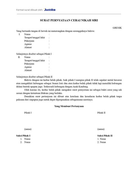 Contoh Surat Nikah Siri Resmi Pdf 17 Contoh Surat Nikah Dari Vihara