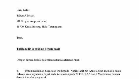 Surat Cuti Kerja Balik Kampung - letter.7saudara.com