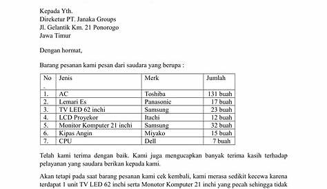 Contoh Surat Masuk Perusahaan - Homecare24