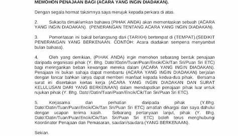 (DOC) Contoh Surat Memohon Penajaan - DOKUMEN.TIPS