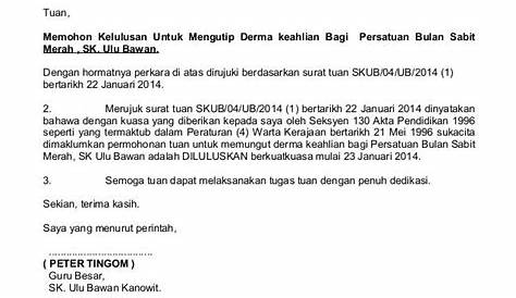 Contoh Surat Merujuk Perkara Diatas