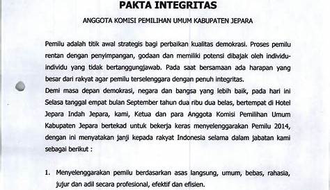 Contoh Pakta Integritas | PDF