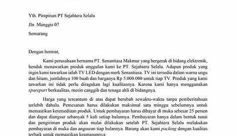 Cara Membuat Surat Penawaran Harga beserta Contohnya