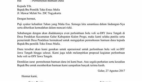 Contoh Surat Lengkap Contoh Proposal Permohonan Bantuan Komputer - IMAGESEE