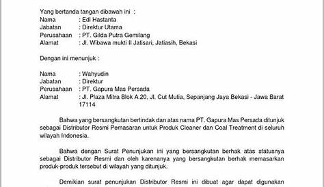 Contoh Surat Penunjukan Langsung - Homecare24