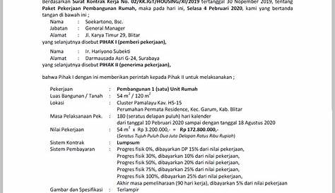 Contoh Format Surat Perintah Mulai Kerja Spmk - Surat Lamaran Kerja