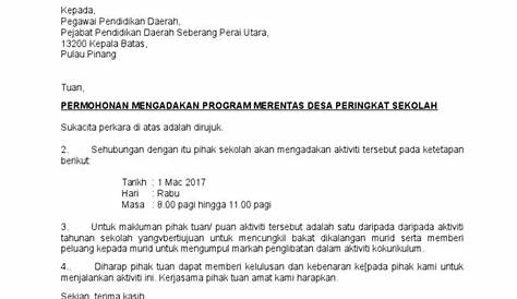 Contoh Surat Permohonan Pertukaran Program Pengajian