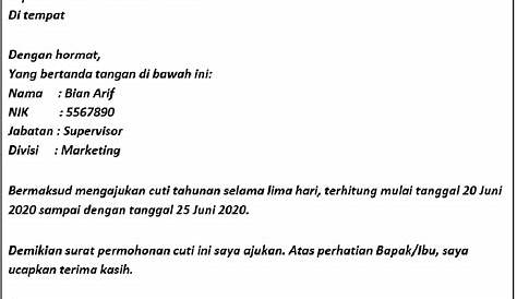 Contoh Surat Pengajuan Cuti Kuliah - Homecare24