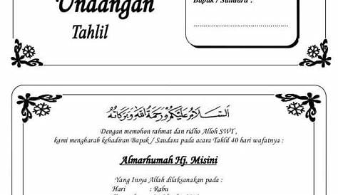 Contoh Undangan Tahlil Pernikahan Wordle - IMAGESEE