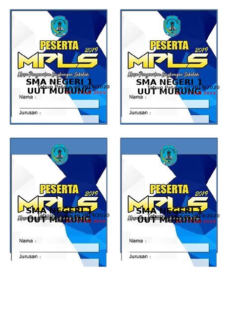 contoh kartu peserta mpls