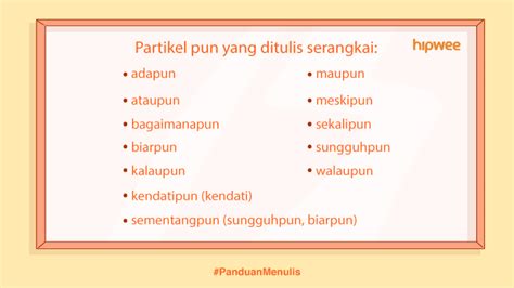 Contoh Kata Partikel Indonesia