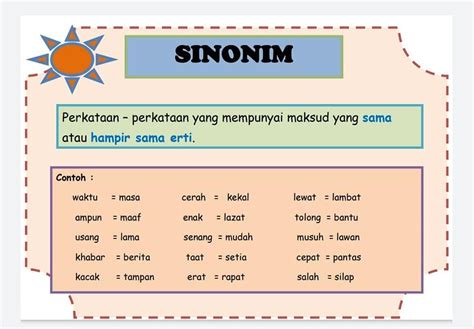 contoh kata sinonim