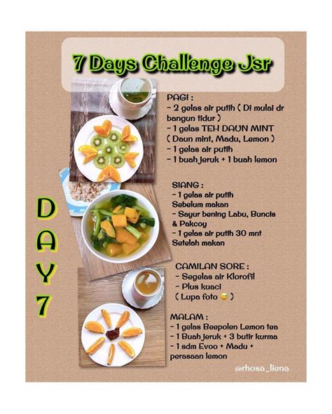 Contoh Menu Diet 7 Hari zixioni