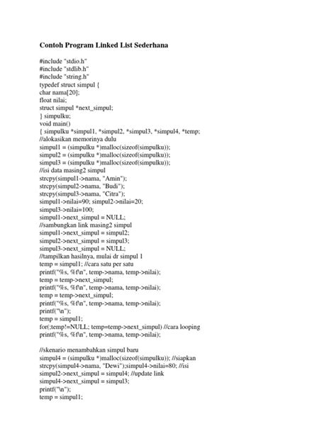 Linked List Dalam Bahasa C