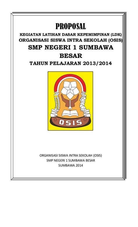 contoh proposal osis smp