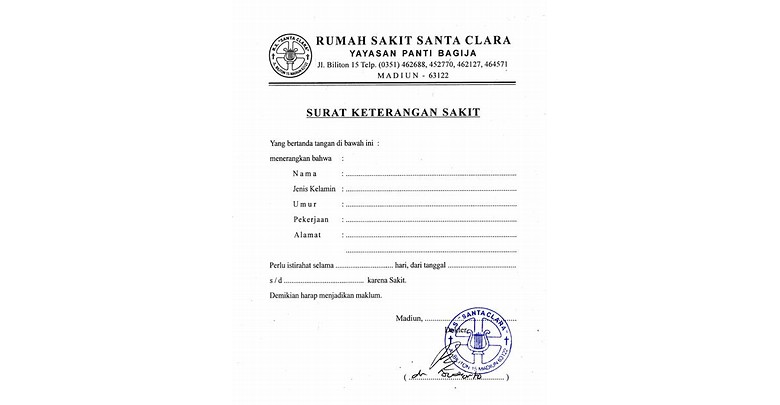 Format Surat Dokter di Kota Semarang