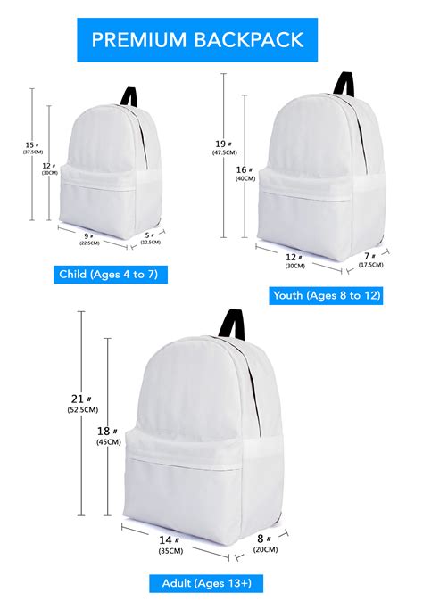 Contoh Ukuran Backpack