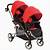 contour double stroller red