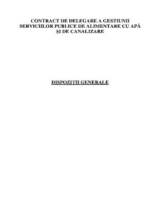 Contract de delegare tipuri