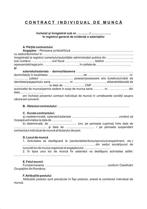 contract de munca