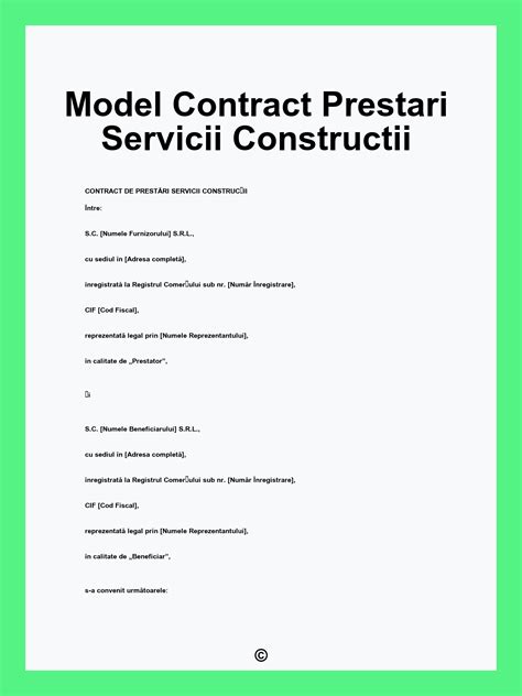 contract prestari servicii constructii