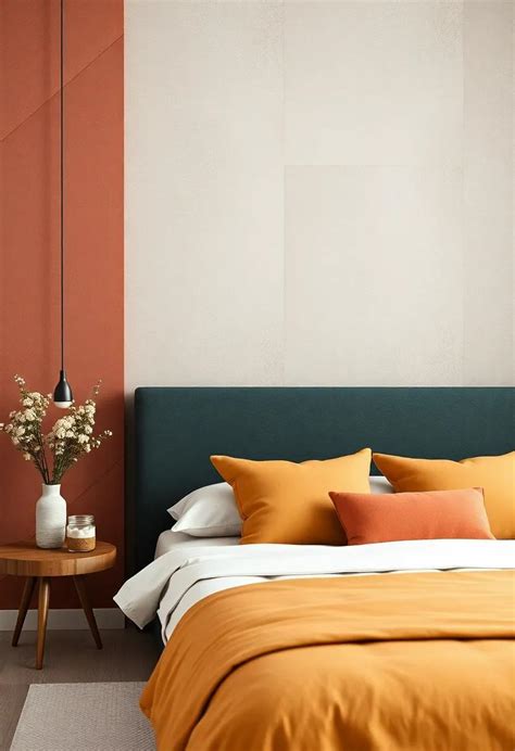 Contrasting colors in bedroom