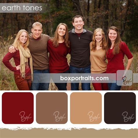 contrasting colors in family photos