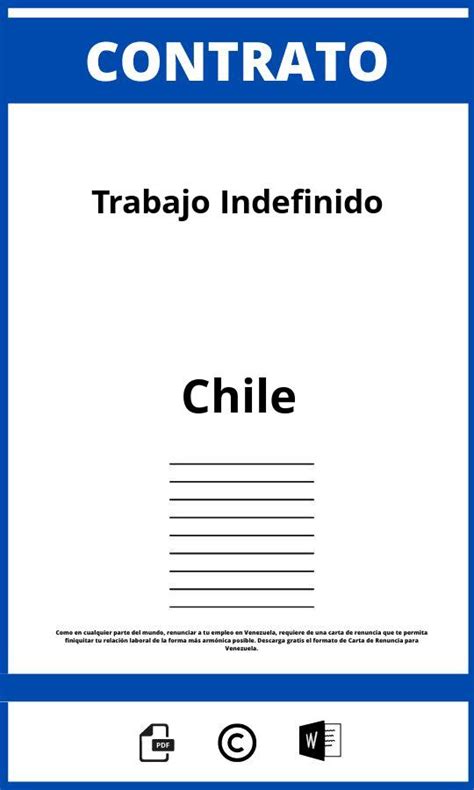 contrato de trabajo indefinido chile