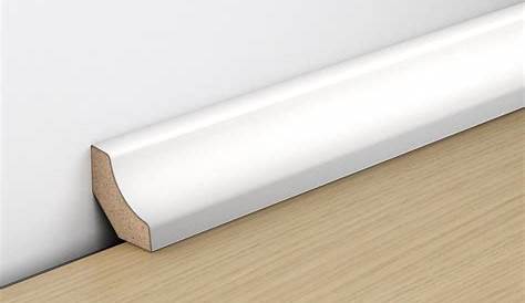 Contre Plinthe Mdf plinthes Triangle MDF Revêtu Blanc 14x14x2230 Mm